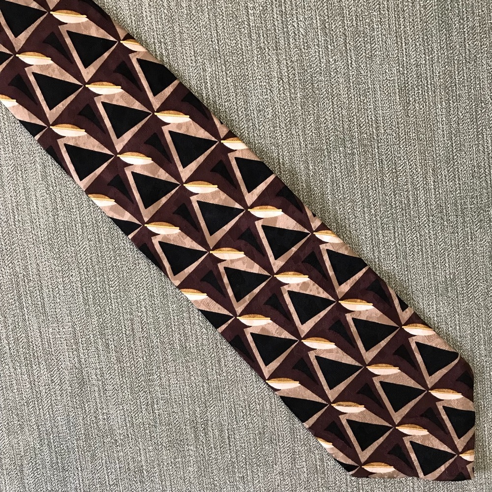 Mulberry Neckwear Ziggurat 100% Silk Tie Necktie
